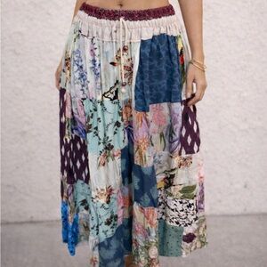 Patchwork Floral Skirt